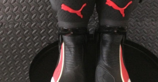 PUMA 1000 Motorcycle Boots Black Red/White EU41 UK Men's Size 7