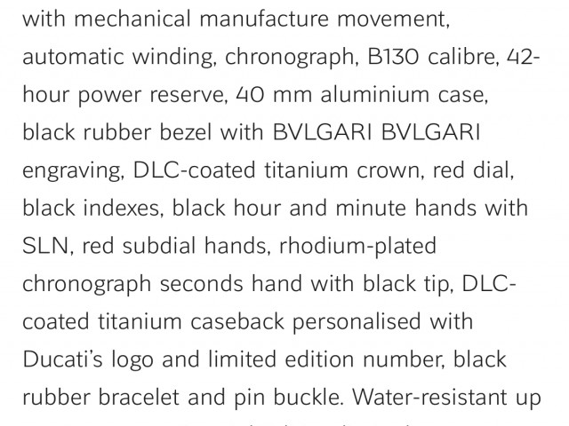 BVLGARI Aluminium Ducati Special Edition 6