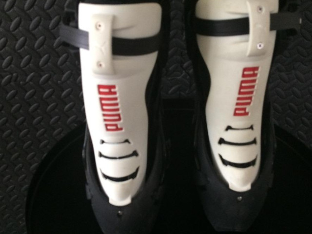 PUMA 1000 Motorcycle Boots Black Red/White EU41 UK Men's Size 7 1