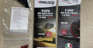 AGV Race 3 Visor Smoke 50% + Pinlocks Clear & Sun Reactive ProtecTINT + Tear Offs + Wind Protector