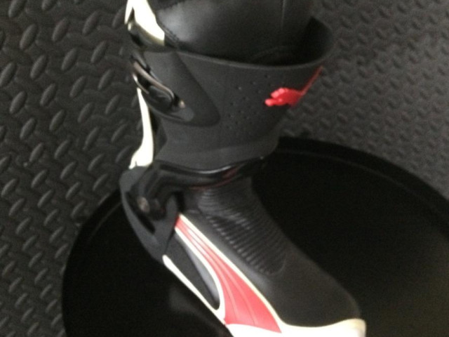 PUMA 1000 Motorcycle Boots Black Red/White EU41 UK Men's Size 7 2
