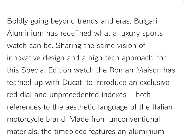 BVLGARI Aluminium Ducati Special Edition 4