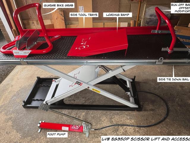 LV8 EG350P - 350Kg - Motorcycle Scissor Lift 0