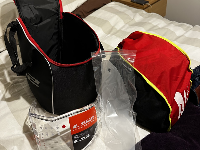 LS2 FF805 Thunder Helmet Carbon Black Attack Red / Yellow HV 3