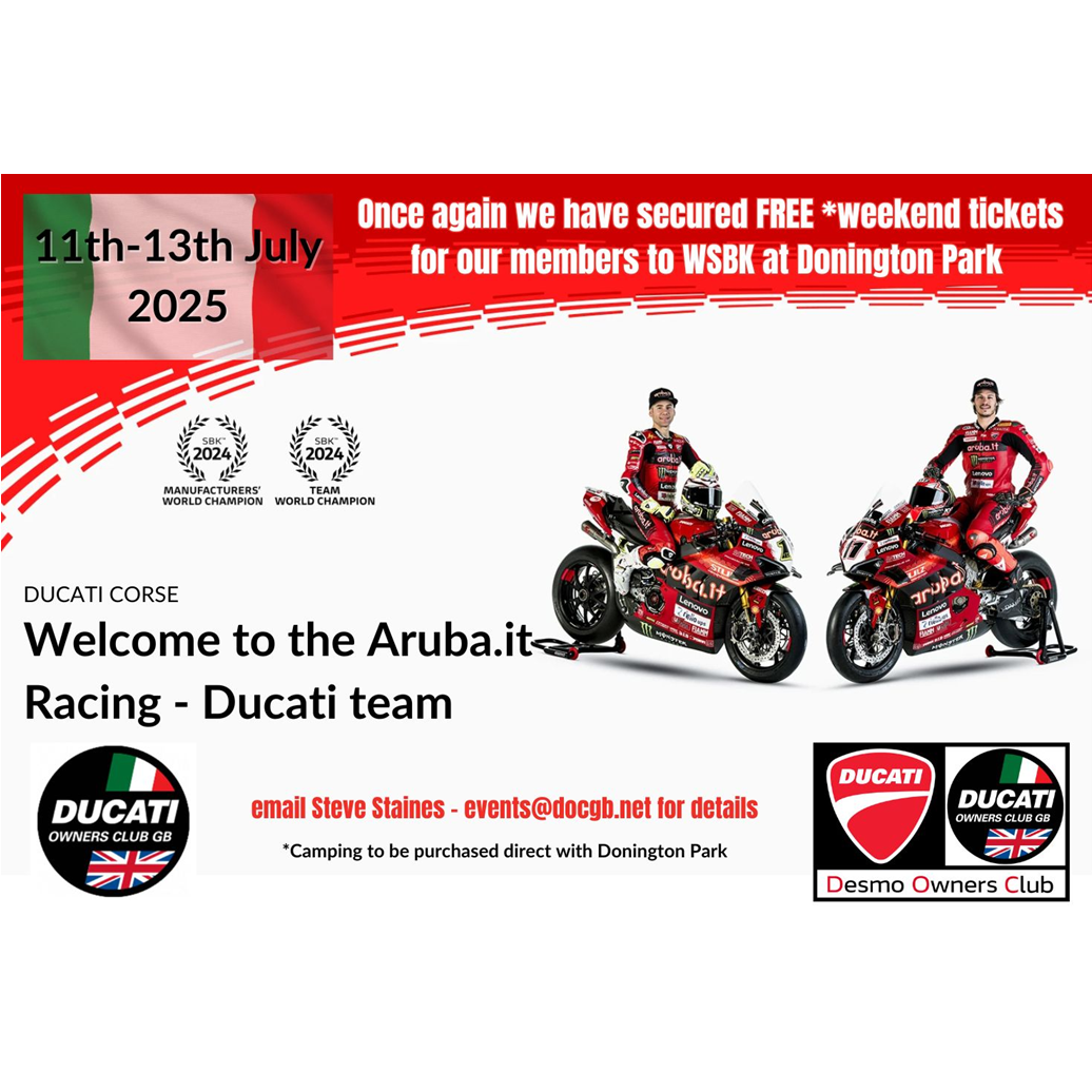 Last call for FREE members entry tickets - 2025 WSBK R7 - Donington Park 11th to 13th July