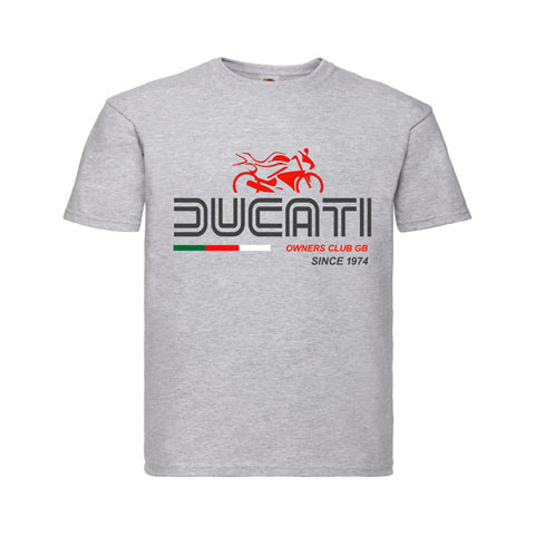 DOC GB Ducati Bike Grey T shirt with QR Code