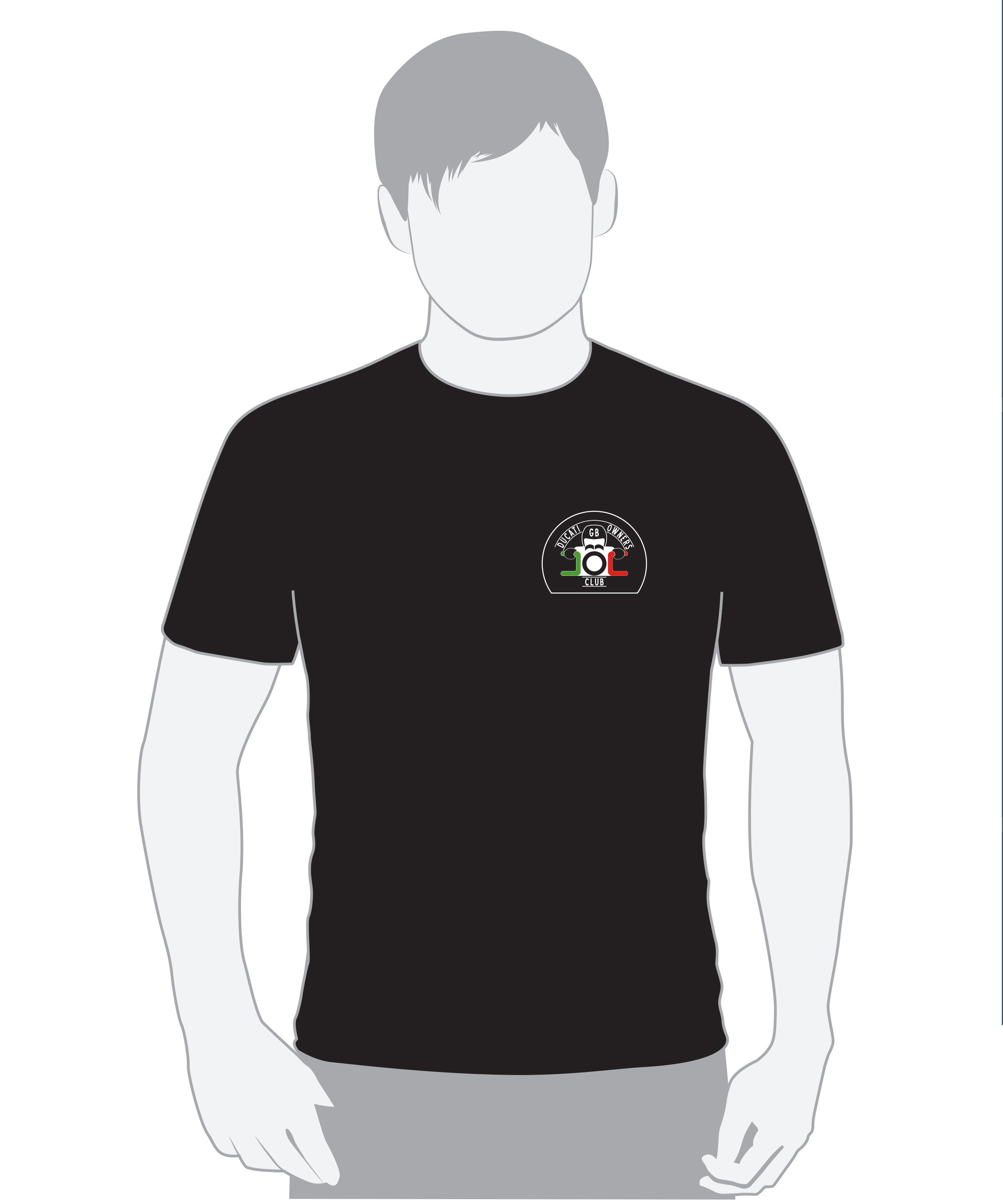 DOC GB Old Skool Retro Logo Black Adult T- shirt 