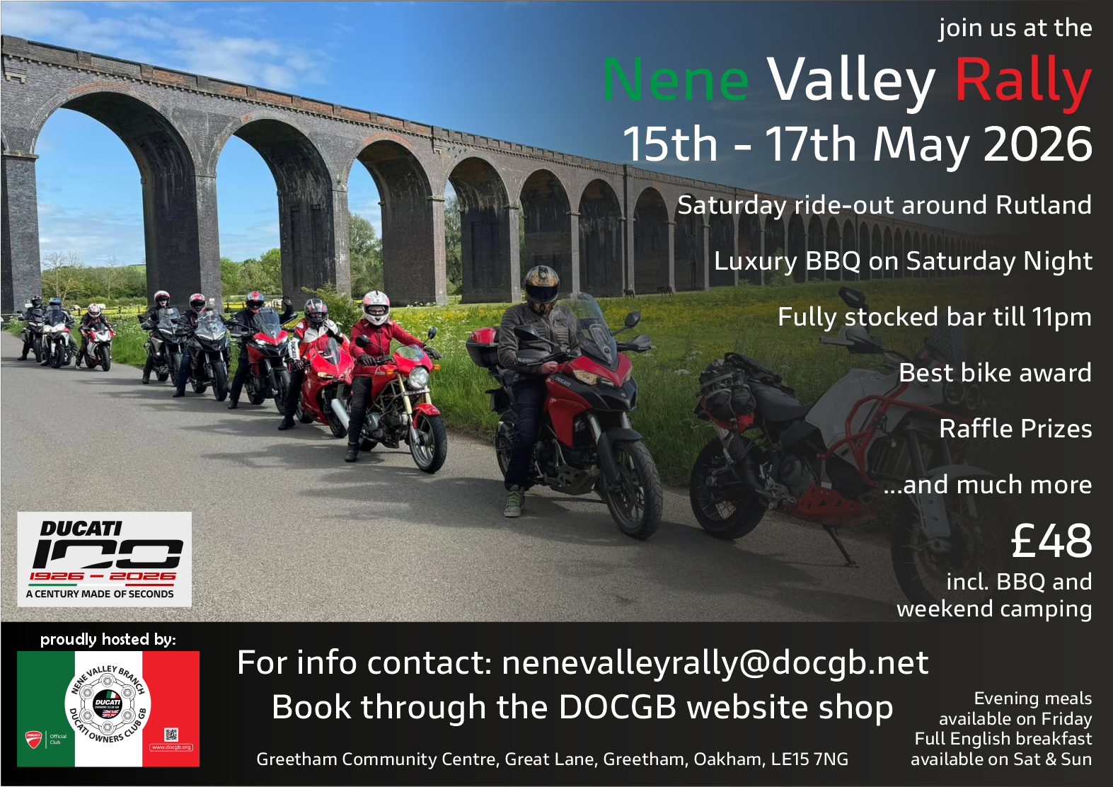 Nene Valley Rally  2026 - DAY TICKET WITH BBQ ONLY