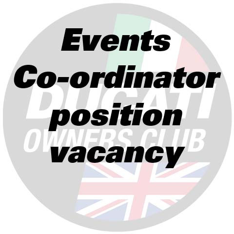 Events Co-ordinator Position Vacancy