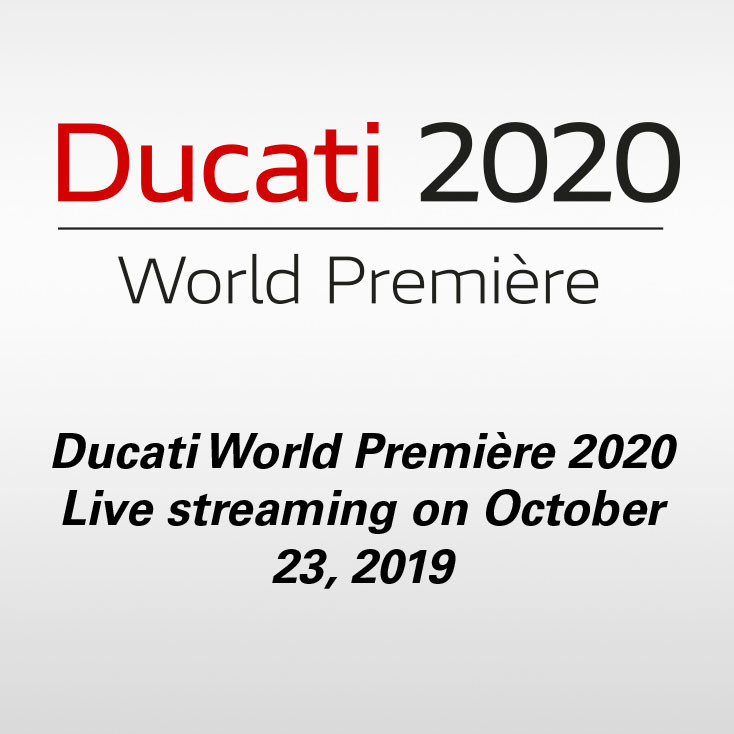 Ducati World Première 2020 Live streaming on October 23, 2019