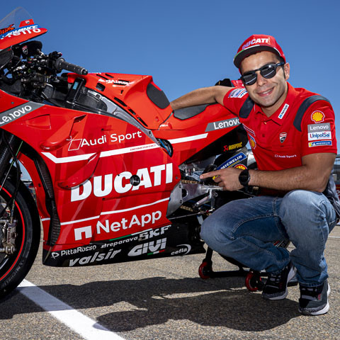 The Ducati Team and Danilo Petrucci together on track also in 2020