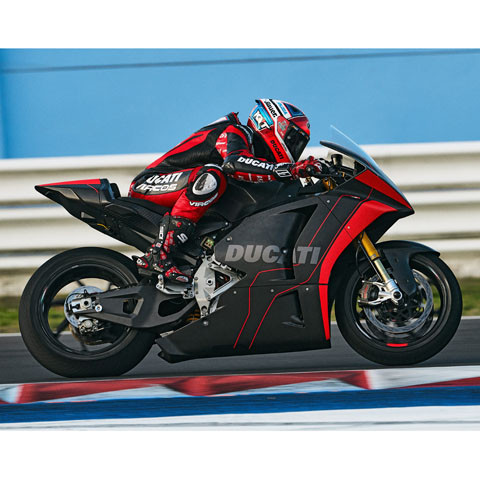 Ducati MotoE bike takes to the track for the first time on the Misano circuit