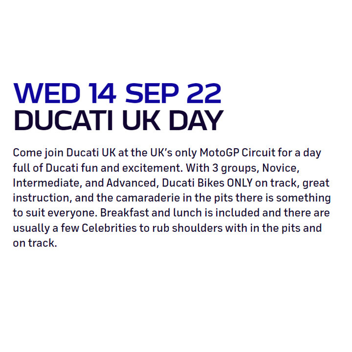 Ducati UK Ducati Only Track Day Silverstone 2022-09-14