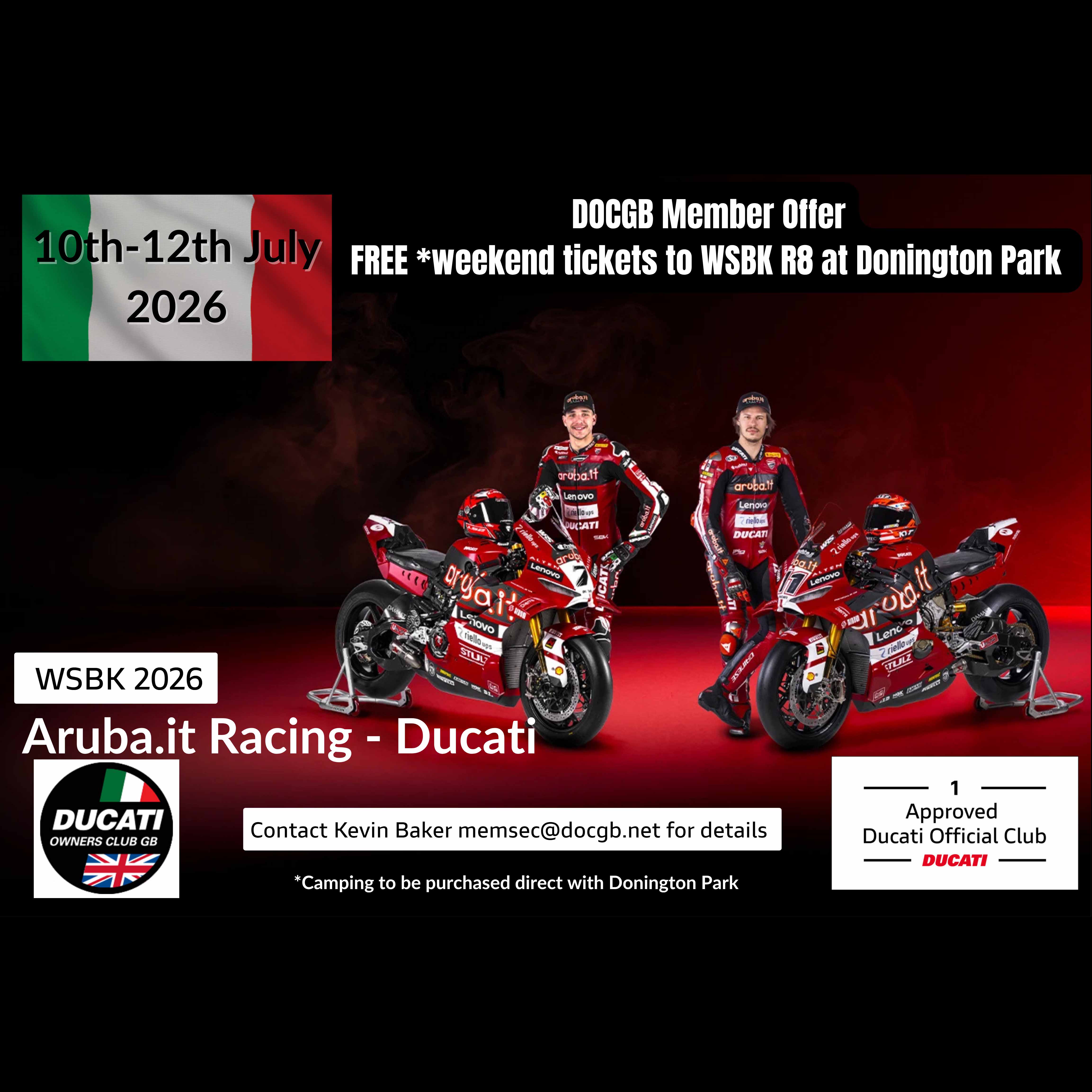 Donington Park WSBK 2026 Tickets email out