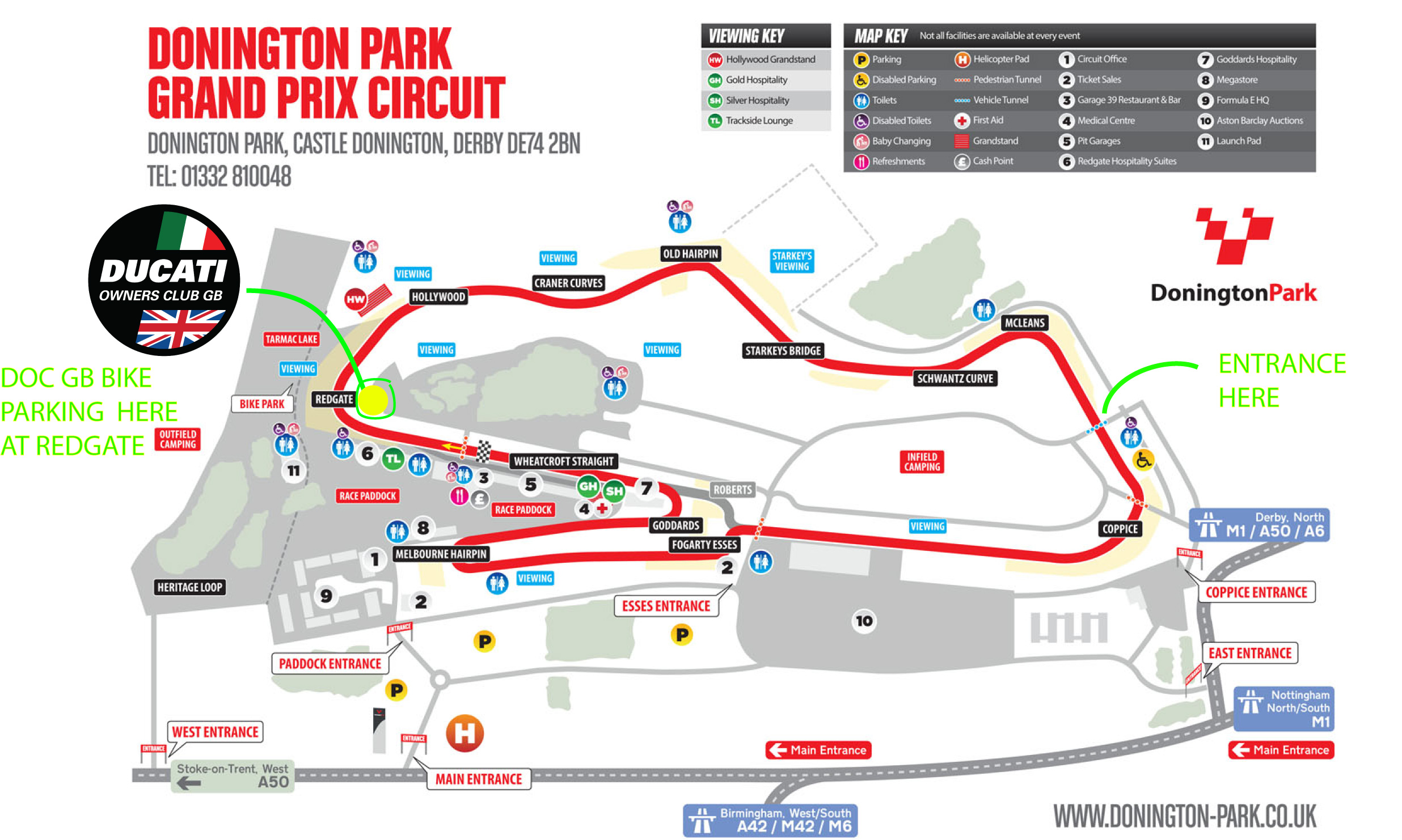 Donington Map