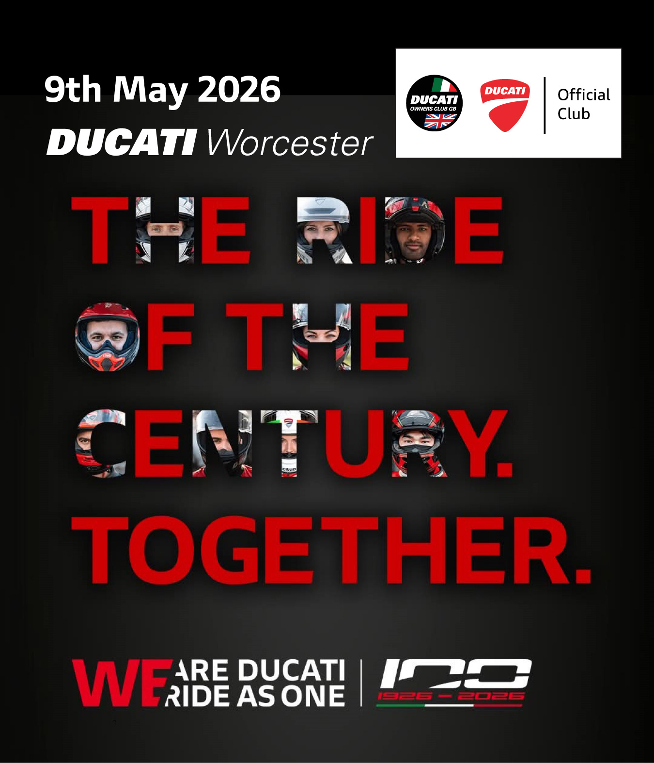 We Ride as One 2026 - 9th May 2026