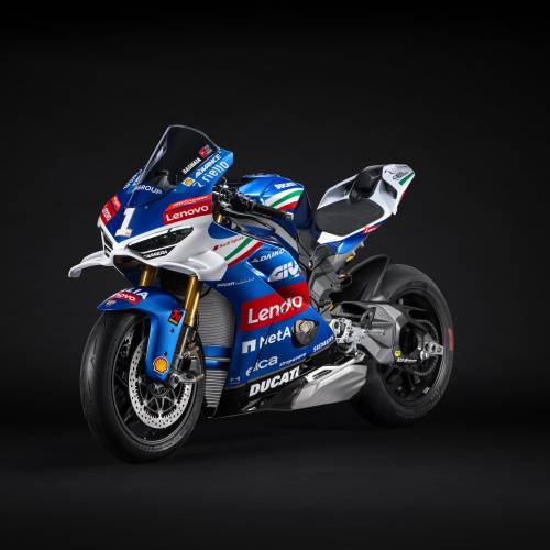 The Panigale V4 Tricolore Italia unveiled at the Ministry of Enterprises and Made in Italy