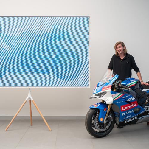June 2025 - Panigale V4 Tricolore Italia interpreted by Italian artist Andrea Crespi,,