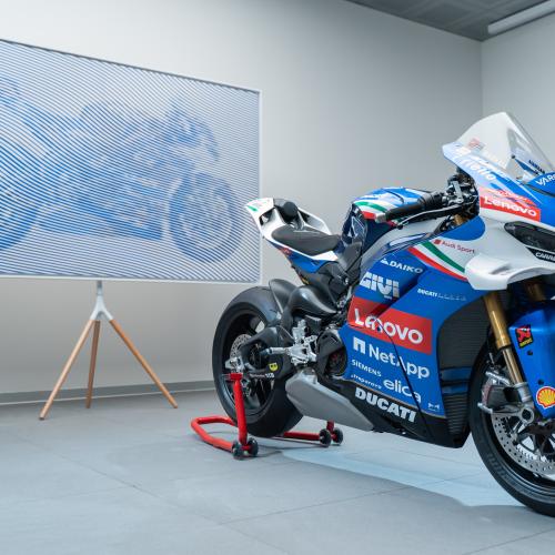 June 2025 - Panigale V4 Tricolore Italia interpreted by Italian artist Andrea Crespi,,
